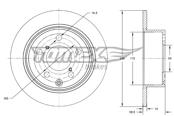 TOMEX Brakes TX 71-67...